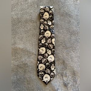 Vintage Black and Gray Sesame Street Neck Tie